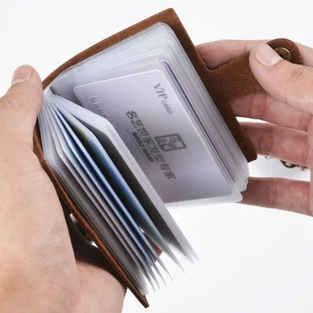 Naturaalsest Nahast Rahakott Kaardi Tasku Krediitkaardi Omanik Laadi Cowhide Business Bank Ladustamise Clip Organizer Juhul