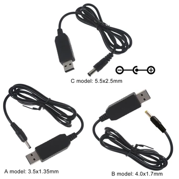 QC3.0 USB 12V 1,5 A 18W 5.5x2.5mm Samm Üles Rida Converter Kaabel WiFi Ruuter Modem Tabel Lamp Kõlar Fänn 100CM