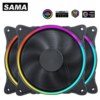 SAMA Valge A-RGB 1-8pcs PC Case Fan 120mm 3PIN 5V RGB Slicent Gamer Cabiner Jahutus 1200RPM 33CFM Radiaator 12cm PC Tarvikud